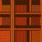 Bright orange and brown knitted pattern