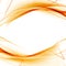 Bright orange high-tech swoosh wave background