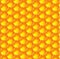 Bright orange honeycomb abstract pattern background. Hexagonal prismatic wax cells eps 10 illustration.