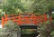 Bright Orange Japanese Bridge at Descanso Gardens