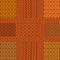 Bright orange knitted pattern
