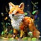 Bright Orange Lego Fox A Fantastical 3d Creation With Realistic Elements