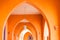 Bright Orange Rendered Arcades Walls in El Gouna Egypt