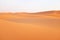 Bright orange sand dunes on the desert of Riyadh in Saudi Arabia