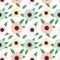 Bright pastel anemone flowers seamless pattern