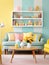 A Bright and Pastel Living Room with a Royal Candy Theme