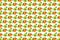 Bright pattern fruits, apples and oranges.