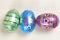 Bright patterned easter eggs