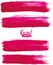 Bright pink acrylic brush strokes