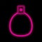 Bright, pink, cute neon perfume bottle. delicate pleasant aroma for the body in doll packaging. perfume with a dispenser