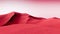 Bright pink dunes and red sky. Desert landscape with contrast skies. Minimal abstract background. 3d rendering