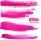 Bright pink vector brush strokes set