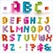 Bright pixel alphabet