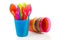 Bright plastic tableware