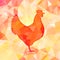 Bright polygon illustration of a hen. Happy Chinese New Year cards. Perfect for decoration designs festive banners