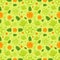 Bright poster plants seamless pattern, cartoon.