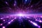 Bright purple backdrop flying dots, glowing circles, futuristic magical energy