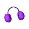 Bright purple fluffy fur ear muffs