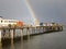 Bright Rainbow at the End of Teignmouth Pier.