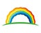 Bright rainbow sign.