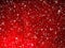 Bright red abstract Christmas background with falling snow