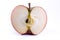 Bright Red Apple Cross Section Slice Cut Cross Section Inside Cl