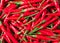 Bright red bird eye chili food background