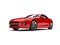 Bright red fast luxury sports car