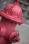 Bright Red Fire Hydrant Close-Up