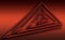 Bright red gradient background with visually volumetric tegonal lines.