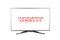 Bright red headline with inscription Coronavirus COVID-19 on a white TV screen isolated on a white background