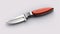 Bright Red Knife With Silver Handle - Photorealistic Renderings