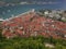 Bright red tile roofs of old town of Kotor