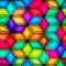 Bright repeating stained glass geometric pattern