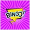 Bright retro comic speech bubble with Bingo text