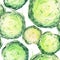 Bright ripe tasty delicious beautiful green agriculture summer salad cabbage chopped and sliced pattern watercolor hand illustrati