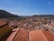 Bright roof Bosa town in Sardinia, Italy.
