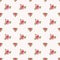 Bright roses on a white dotted background, seamless pattern 2