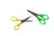 Bright scissors for kids on white background