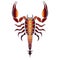 Bright scorpion, zodiac Scorpio sign