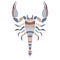 Bright scorpion, zodiac Scorpio sign