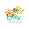 Bright scribble exotic logo design