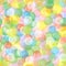 Bright seamless background with balloons, circles, bubbles. Festive, joyful, abstract pattern. For greeting cards, wrapping paper