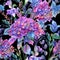 Bright seamless botanical delicate pattern with hydrangea flowers