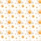 Bright seamless fried egg pattern. Digital art on a white background. Print for textiles, wrapping paper, decoration, web, cards,