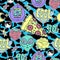 Bright seamless pattern 80s 90s style