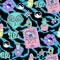 Bright seamless pattern 80s 90s style