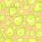 Bright seamless pattern background of halved ripe pears. Juicy fruit for juice, vitamins, mashed potatoes or baby food