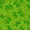 Bright seamless pattern with butterflies in yellow-green colors.