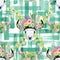 Bright Seamless pattern with plant desert cactus, succulent, skull bull,horns Boho watercolor background.Perfect for wedding,